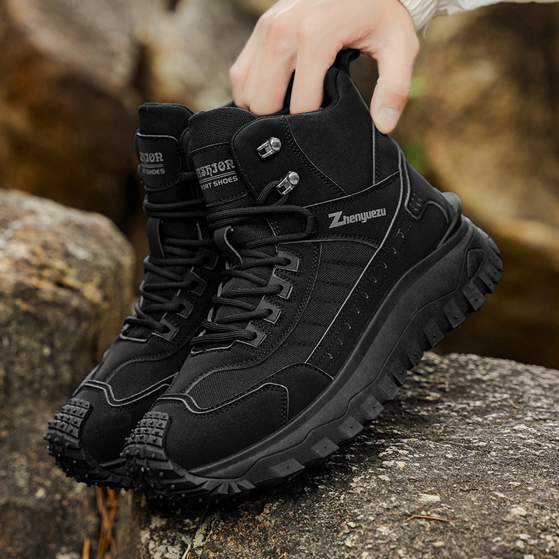Otoño y invierno nuevas botas Martin al aire libre de montaña para hombres botas tácticas de alto perfil, zapatos deportivos cómodos de tamaño grande