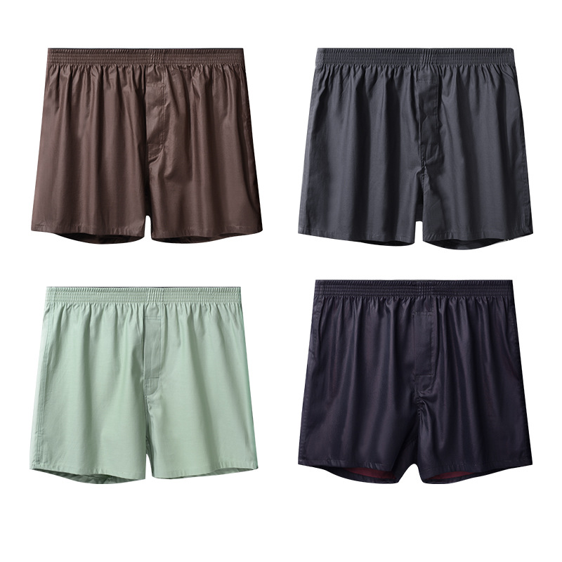 화살표 바지 순수 코튼 남성 속옷 통기성 느슨한 중간 허리 실크 홈 바지 기숙사 대형 바지 청소년 바지 편안한