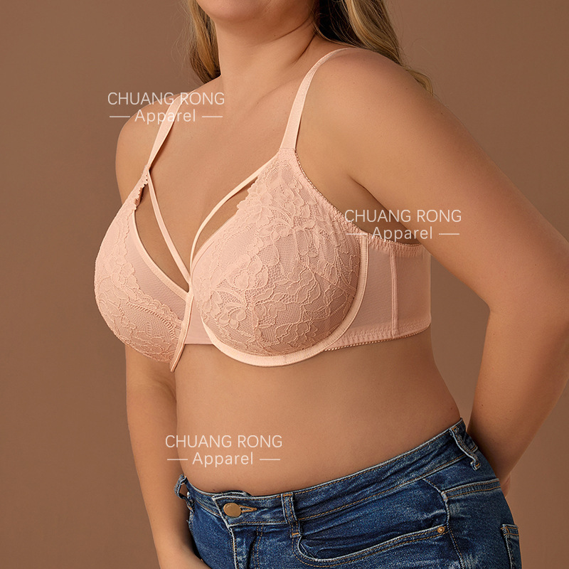Plus-Size Women's Bra with Underwire, Thin, Full Cup, Anti-Sagging, Side Breast Support, for Large Busts