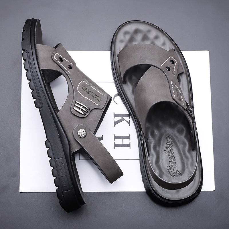 Men's Non-slip Soft Thick Sole Sandals For Beach And Driving_voghion.com