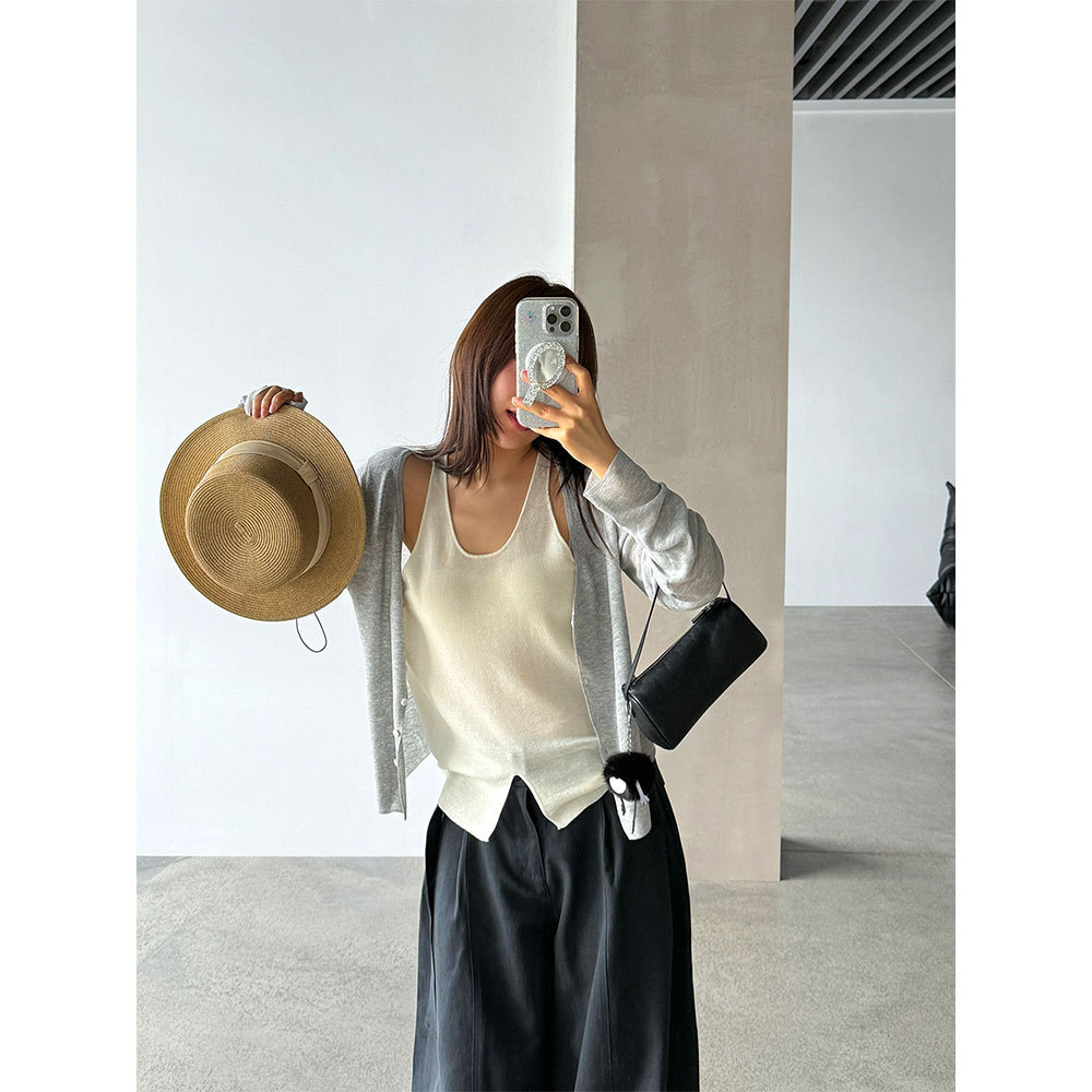 【王琪芝】叠穿小心机拼接假两件针织衫女新款春季长袖毛衣WQ191