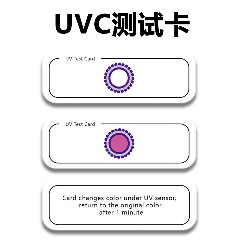 245-280nm UV lamp disinfection box test card UVC card English…