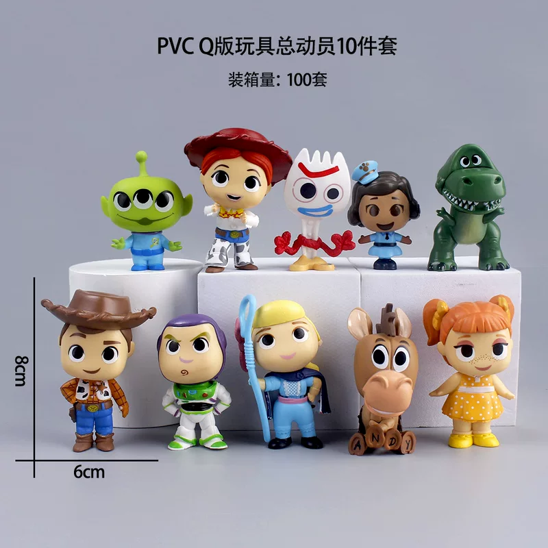 Q-версия Toy Story 10 аниме рука - офис ванна свет - год кукла автомобильное украшение торт украшение