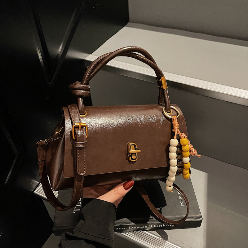 Nuevo cross-border de alta calidad bolso de moda nicho de moda bolso de hombro de mujer simple versátil bolso de hombro retro image 9