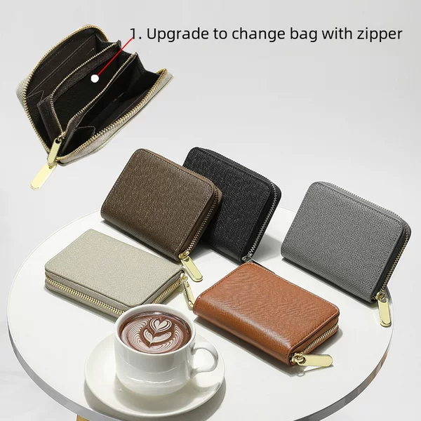 Cross-Border best selling Amazon new mini men's wallet cross pattern short zipper coin purse a generation of hair