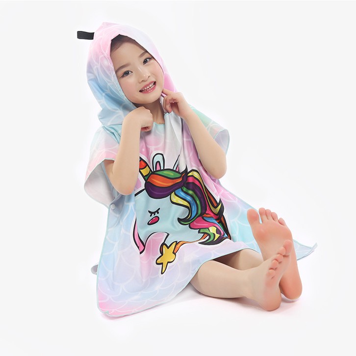 Bebé con capucha toalla de baño dibujos animados con capucha bebé albornoz playa Capa de los niños grande absorbente toalla de baño capa