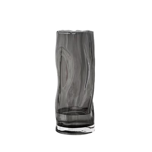 Light luxury Nordic creative living room decorations pleated vase straight glass vase flower arrangement water rose rose lily home use