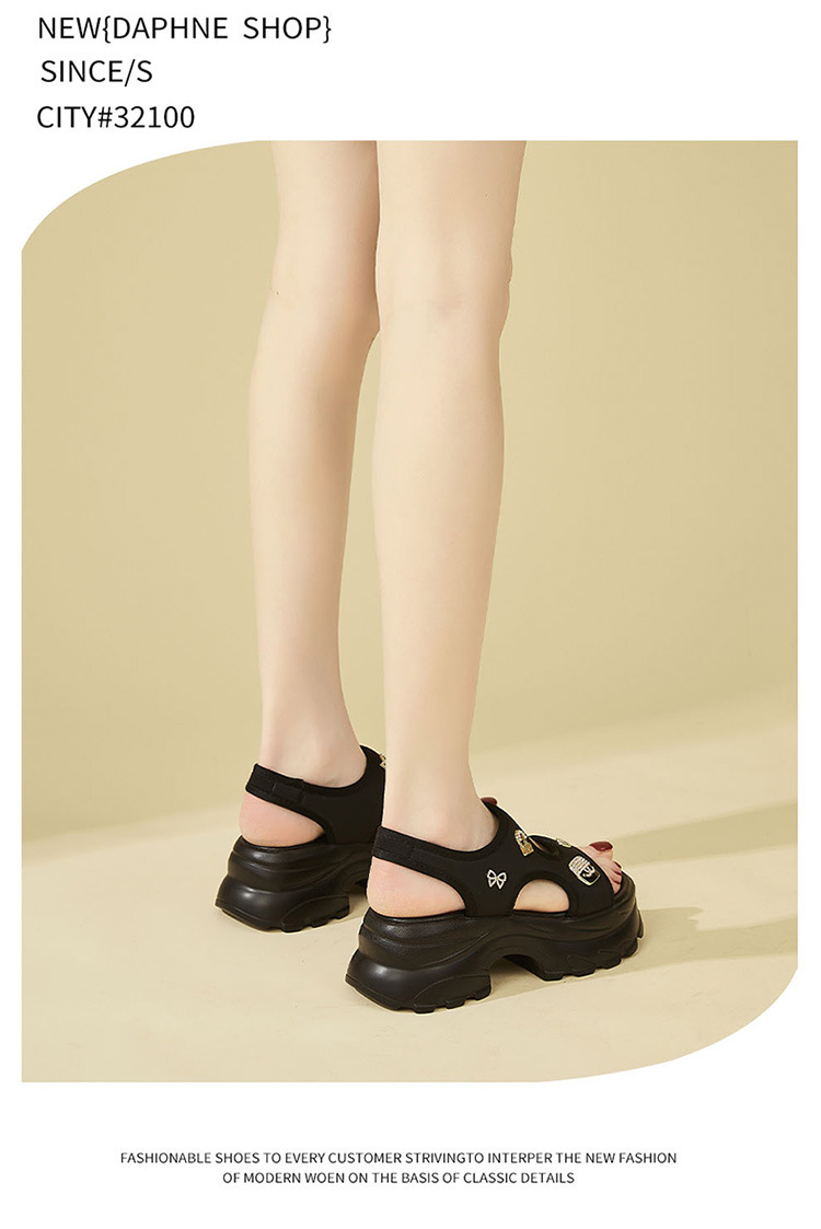 Sneaker đế dày nữ phong cách thể thao mùa hè 2025 – giày chunky đế cao dễ phối — 4625303115 Màu đen, 4625303115 Màu be chi tiết 6
