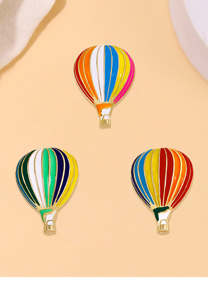 7g Weight Brooches Classification Cute Modern Style Pin Hot Air Balloon Alloy Enamel Unisex Brooches