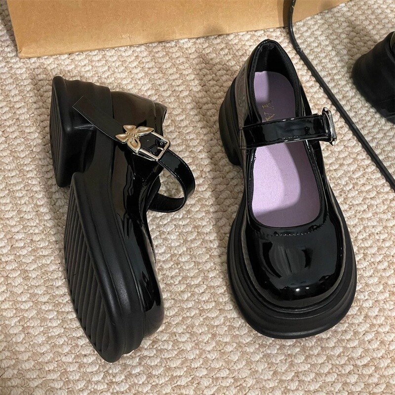 Zhao Lusi's same style Japanese college-style thick-soled leather shoes for women, 2026 summer new French retro Mary Jane shoes Zhao Lusi's same style Japanese college-style thick-soled leather shoes for women, 2026 summer new French retro Mary Jane shoes