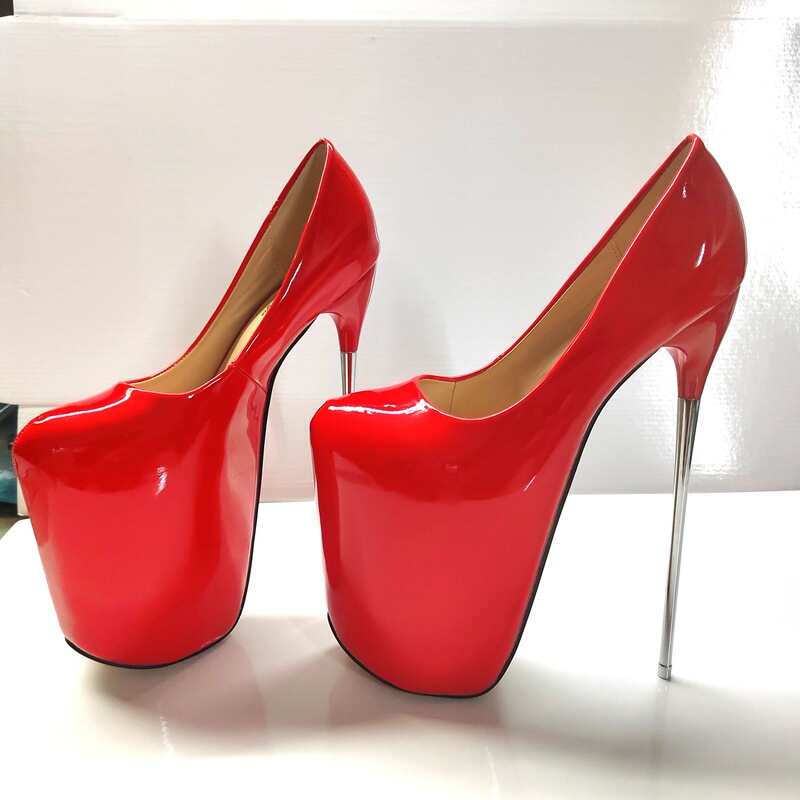 High-heeled shoes sexy disposable bed metal stiletto heels women's large size alternative 22cm 19cm multicolor