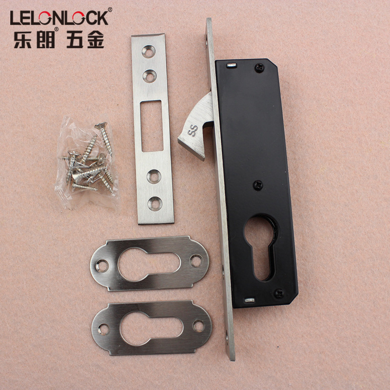 Mayorista de acero inoxidable 20 agujeros de bloqueo de gancho único sólido anti-deslizamiento de un solo gancho puerta corredera puerta corredera cuerpo de bloqueo