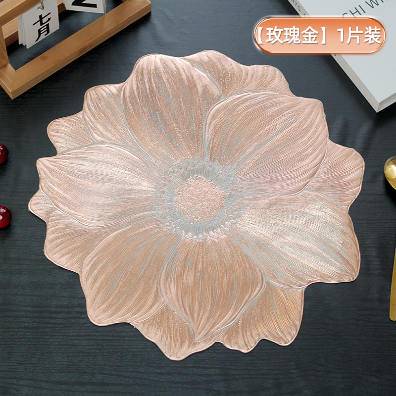 로터스 플레이스매트 [로즈골드] 1개 - 직경 38cm
