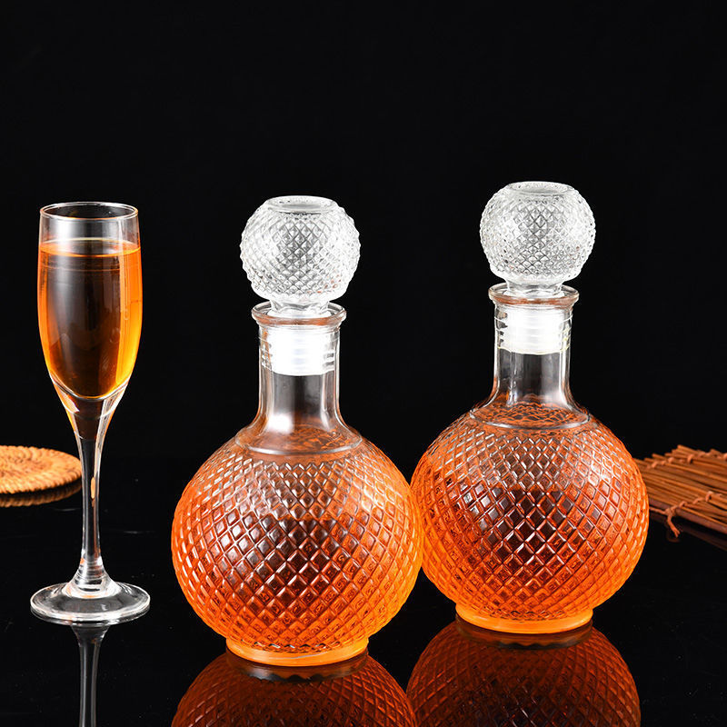 Botellas de vino de vidrio al por mayor despierta botellas de vino domésticas botellas vacías dispensador de vino de alta calidad botellas de vino extranjero almacenamiento de vino