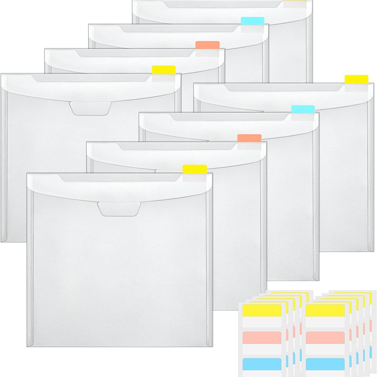 Bolsa de archivo transparente horizontal bolsa de botón PP mini papelería almacenamiento A5 BOLSA DE INFORMACIÓN 32*33cm bolsa de archivo