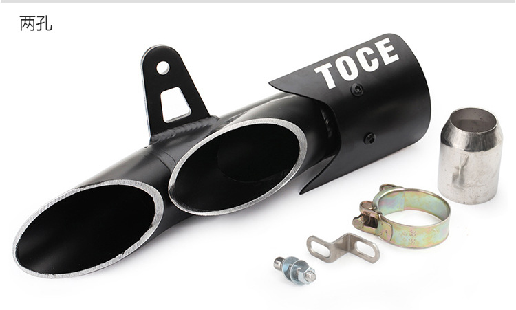 Motorcycle Modified Toce Double Hole Three Hole Universal Exhaust Pipe Tail Section R1 Cbr650 Mt07 890Duke