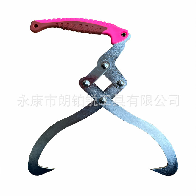 跨境源头12英寸原木吊钩烧烤吊钩森林木材伐木工具套色手柄镀铬