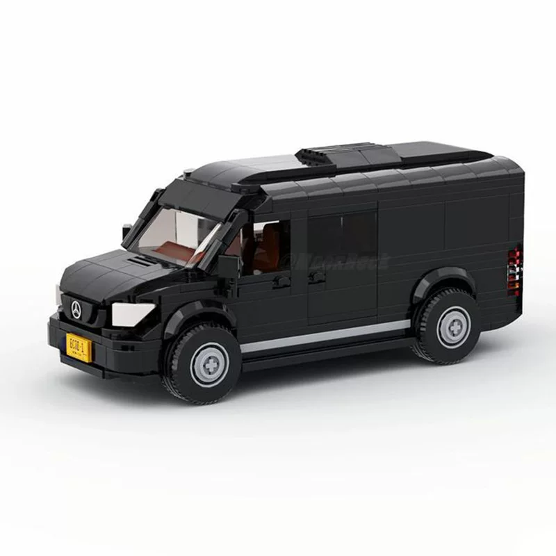 Совместимый конструктор MOC с Lego 132535 ​​Mercedes-Mercedes-Benz Sprinter RV сборка Блок 8 сетка