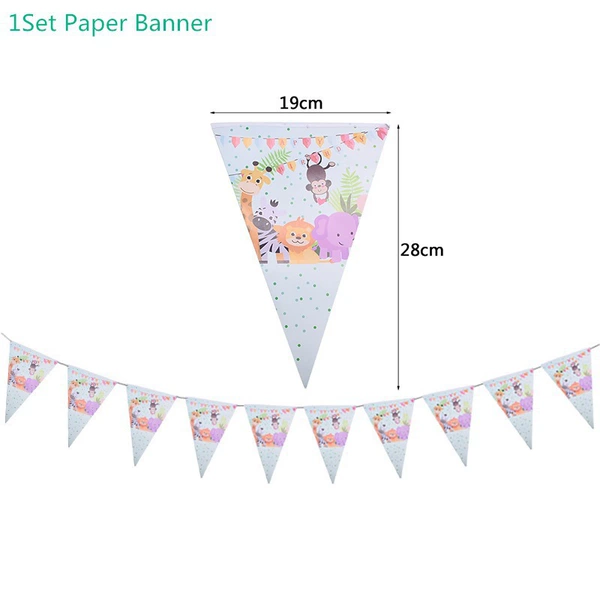 Forest Zoo Pennant 10 Sides 1 Pack