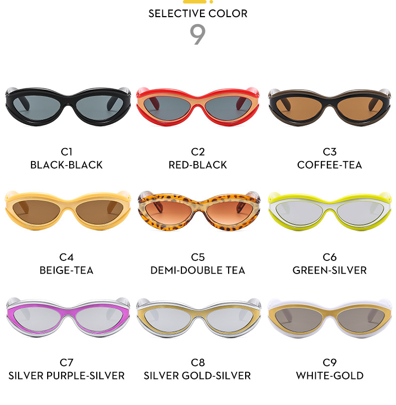 45g Weight Full Frame Glasses Structure Sunglasses Classification PC, UV400 Protection Lens Material Oval Frame Glasses Style Outdoor, Travel Occasion Solid Color, Leopard Pattern Unisex Gender Streetwear Style Streetwear Solid Color Leopard PC UV400 Protection Oval Frame Full Frame Men's Sunglasses 6