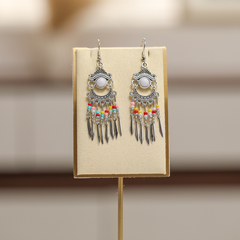 Small Leaf Short Bohemian Earrings Retro Round Bead Earrings Your Tixi Yiwu Daisy Jewelry