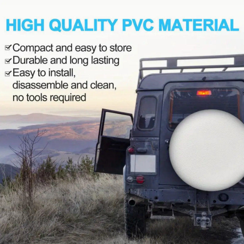 Universal for Car Trailer RV SUV Truck Waterproof Soft PVC Tire Cover Camper and Travel Trailer