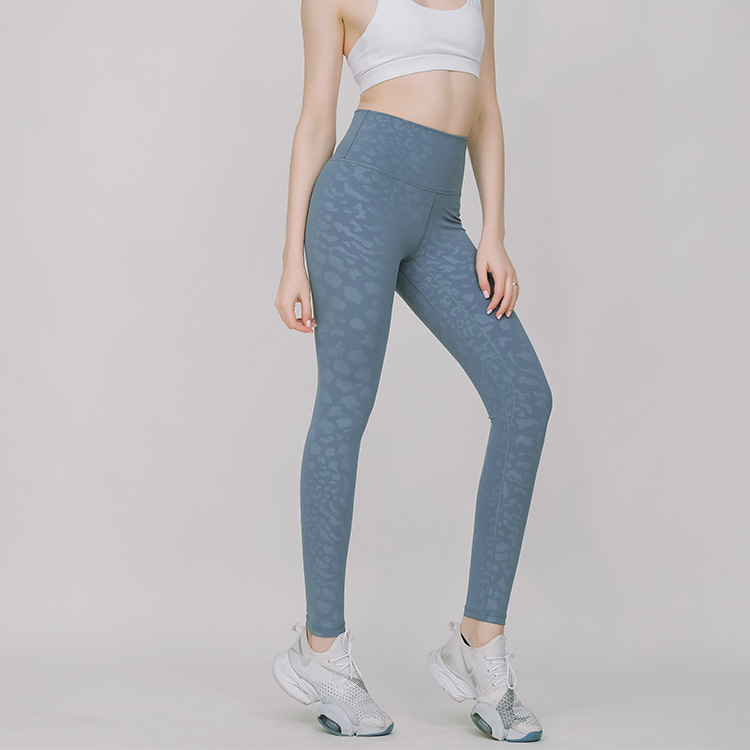 European and American Naked Yoga Pants Women's High Waist Bellylifting