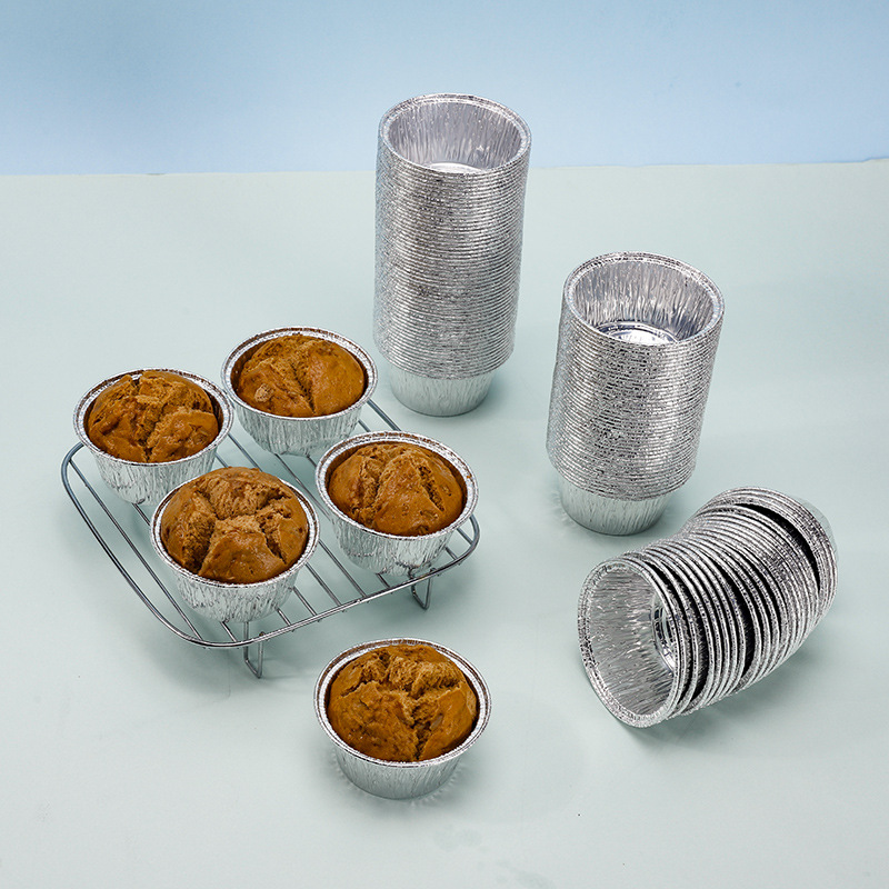 Tazón de torta al vapor desechable molde de torta de tazón resistente a altas temperaturas para vapor bandeja de ostras pastel taza de papel de estaño hogar comercial