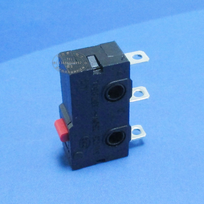 双定位孔小家电限位开关20*10*6.4三脚全铜耐温料微动开关KW12-A
