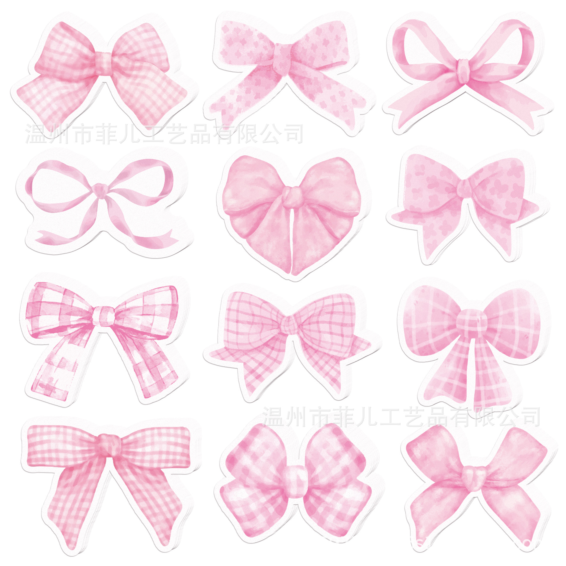UB034 Pink Bow-tie Post-it Notes Special-shaped Stationery Post-it Notes Hand Account Stickers Office Supplies Post-it Notes