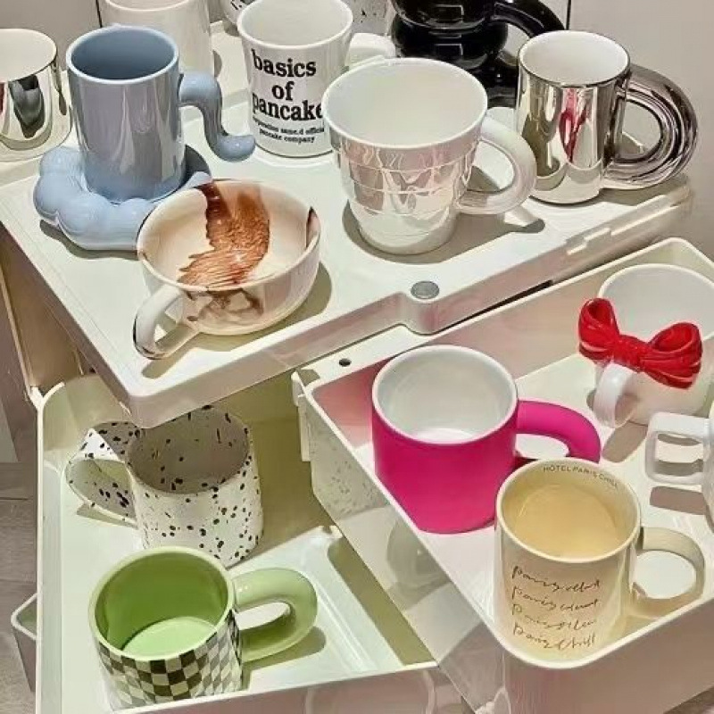 Tazas de cerámica, tazones, cajas ciegas, tazas de café, tazas de agua de alto valor, nicho de dormitorio doméstico