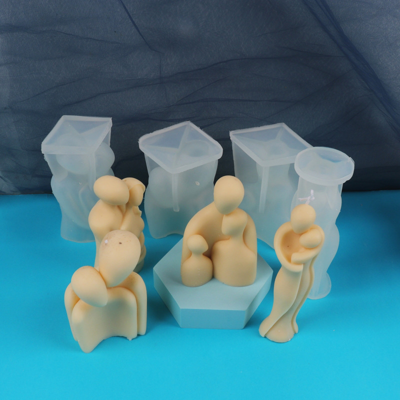 Retrato aromaterapia vela molde de silicona DIY jabón hecho a mano jabón fragante piedra cuerpo yeso Decoración