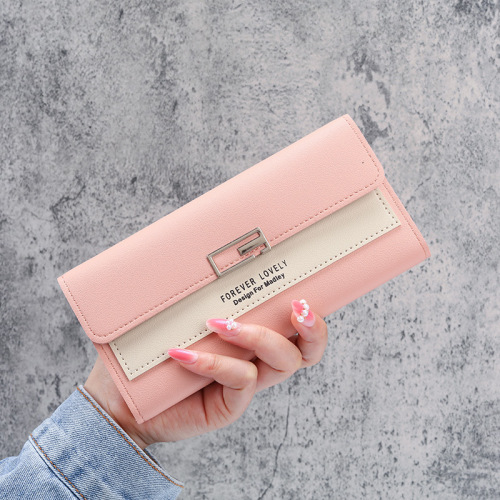 Long Wallet Women  New Tri-fold Clutch Multifunctional PU Leather Bag Wallet