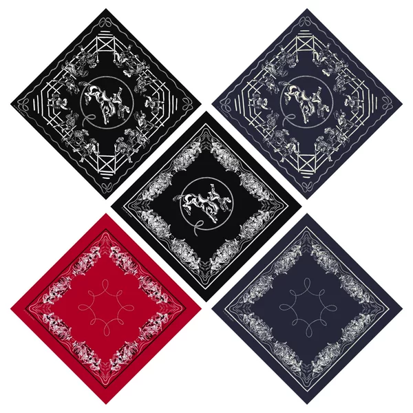 Pure Cotton Silk-Printed Square Scarf, Retro Motorcycle Style, Artistic American-Style Scarf, Street Dance Headscarf, Outdoor Cycling Face Scarf