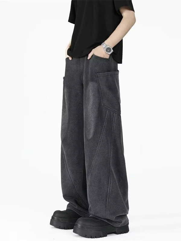 Retro jeans, trousers, loose straight fit, for teenagers