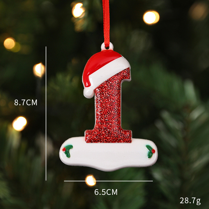 2025 ファミリークリスマス樹脂ペンダント DIY 手書き名クリスマス雪だるまクリスマスツリー装飾カスタマイズ|undefined