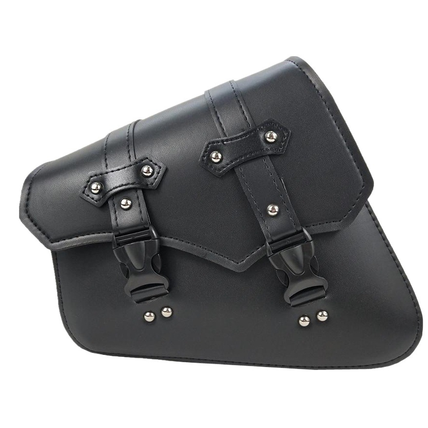 Motocicleta deportista retro bolsa colgante suministros de seguridad duraderos de cuero sintético de color sólido simple bolsa colgante resistente al desgaste