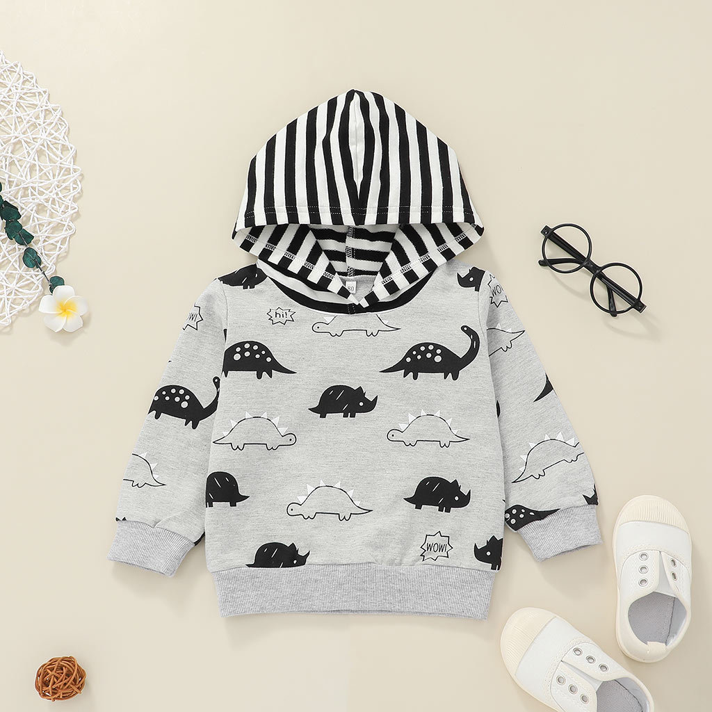 Nihaojewelry Children's Hooded Cartoon Pullovers Pants Two-piece Set Wholesale display picture 3