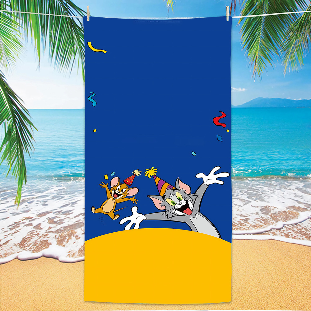 Transfronterizos amazónicos gatos y ratas toallas de playa clase A niños caricaturas toallas de baño de playa microfibra toallas de secado rápido