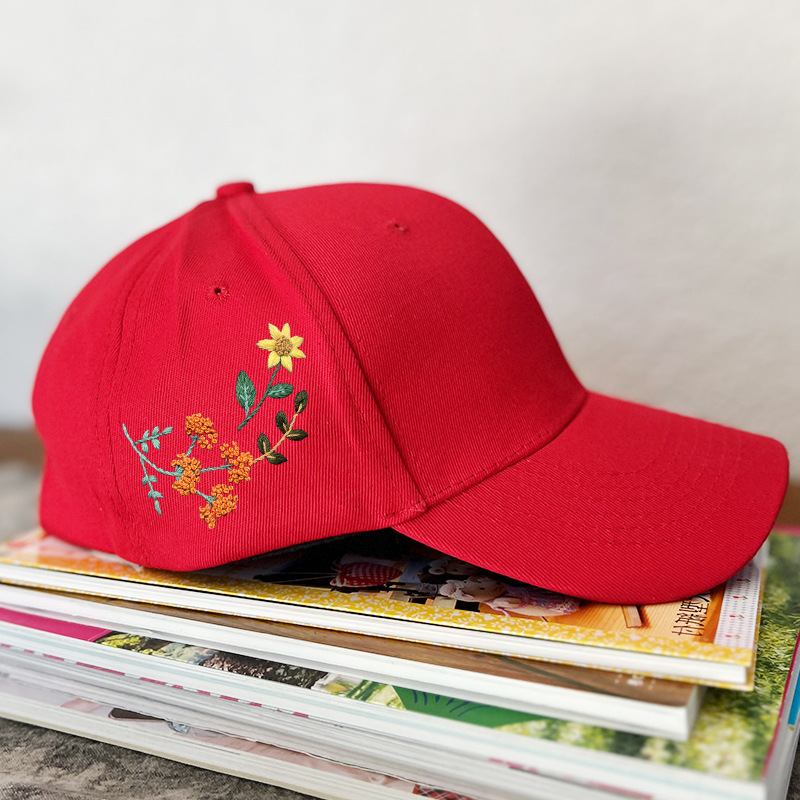 Hecho a mano sombrero hombres y mujeres bordado DIY producción material paquete Lu bordado regalo creativo para novio sol sombrero