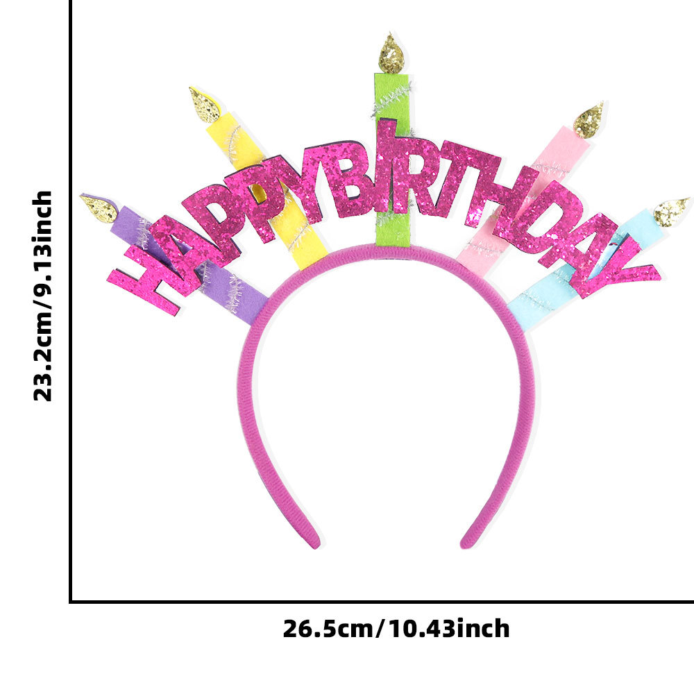 Diadema de cumpleaños corona accesorios para el cabello Adultos niños decoración de fiesta de cumpleaños sombrero de cumpleaños diadema vela de cumpleaños tocado