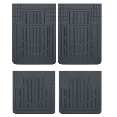 Tpe Customizable Universal Car Floor Mats, All-Terrain and All-Weather Car Floor Mats, Can Be Cut to Fit a Variety of Car Models (Universal Foot Pad) - black-set-of-4