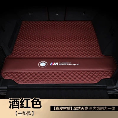 Tail Box Mat, Trunk Mat - genuine-leather-style-burgundy-line-trunk-main-pad-other