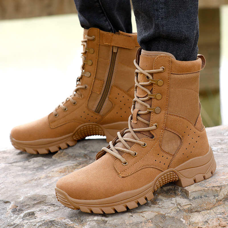 Botas Martin genuinas de invierno, botas de nieve de lana a prueba de frío para hombres, zapatos de senderismo cálidos para hombres, botas de herramientas gruesas, botas de algodón altas