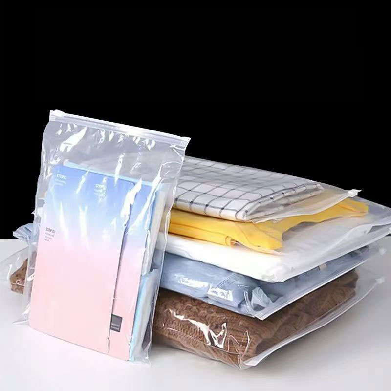 Bolsa de cremallera de ropa esmerilada gruesa al por mayor embalaje del hogar calcetines impermeables universales toalla bolsa de almacenamiento de ropa de viaje