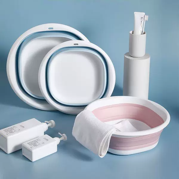 Foldable washbasin travel outdoor school portable baby basin large plastic basin for student dormitory