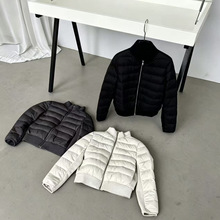 彧言 韩式棒球针织领羽绒服女90白鸭绒宽松短款轻薄秋冬新款外套