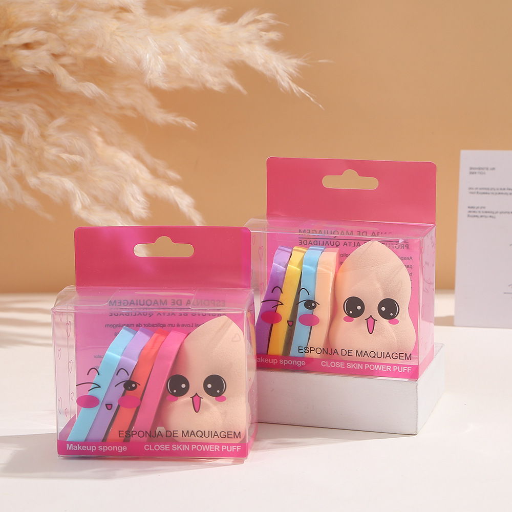 Cute Solid Color Hydrophilic Polyurethane Makeup Sponge 1 Set display picture 2