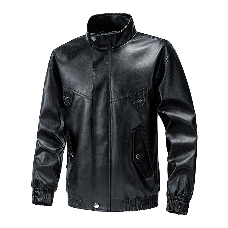Chaqueta de cuero para hombres nueva chaqueta de cuero juvenil guapo estilo coreano delgado chaqueta de cuero grande chaqueta de cuero