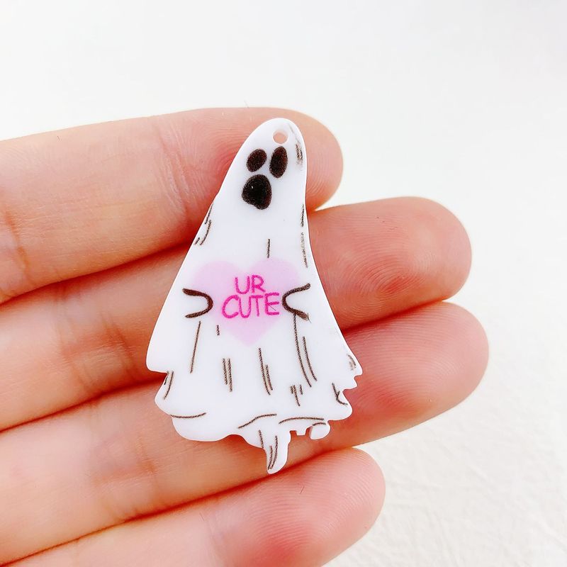クロスボーダーの人気アクリル両面プリントカラーゴーストハロウィンシリーズはDIYアクセサリーのペンダントを飾ります。|undefined